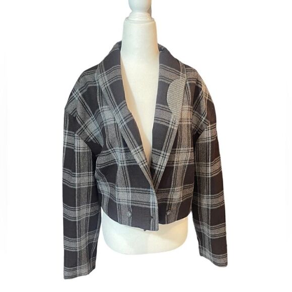 Vintage CRISCA wool plaid blazer Jacket, size Large (40) - Picture 2 of 11